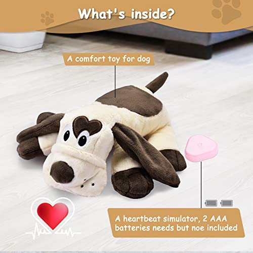 Moropaky Puppy Toy Heartbeat Toy For Separation Anxiety Calming Behavioral Aid Dog Training, Heartbeat Stuffed Animal Plush Toys For Soother Cuddle Snuggle Comfort Puppy Starter Kit #TOP3