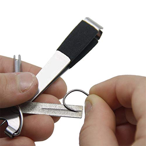 Ferramenta de amarrar, ferramenta multifuncional de aço inoxidável para pesca rápida nó mosca ferram