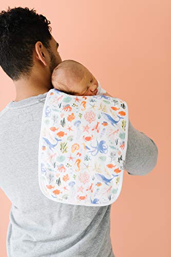 Copper Pearl Baby Burp Cloth Large 21''X10'' Size Premium Absorbent Triple Layer 3-Pack Gift Set “Nautical #TOP4