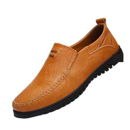 Dress Shoes for Men Men's PU Leather Casual Slip-On Loafers Italian Style Black Driving Shoes for Formal and Everyday Wear