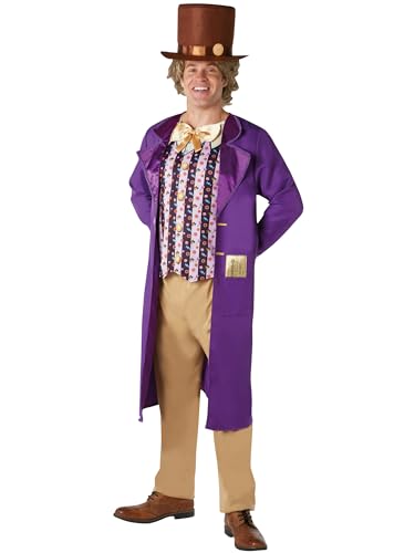 Rubies - Disfraz oficial de Willy Wonka y la fábrica de chocolate para adulto (talla XL)