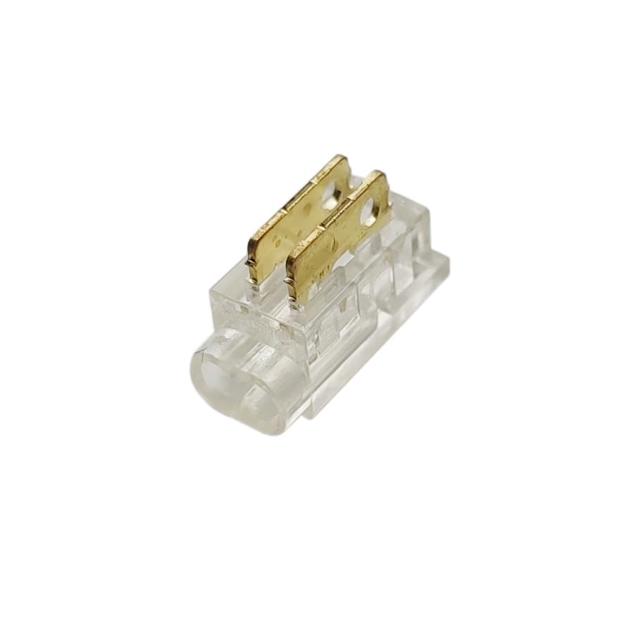 Wiring Connecting Terminals 2-Pin LED Strip Connector for Strip-to-Wire on 5mm or 15mm Dual Row SMD 2835 Single Color LED Light Strip - (Style: A, Package: 50, Pins: 2P 5mm Connector)