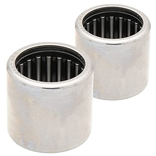 [2-Pack] HK2530-2RS - Drawn Cup Needle Roller Bearing, Double Lip, Open End, Under Roller Diameter: 25 mm, OD: 32 mm, Width: 30 mm
