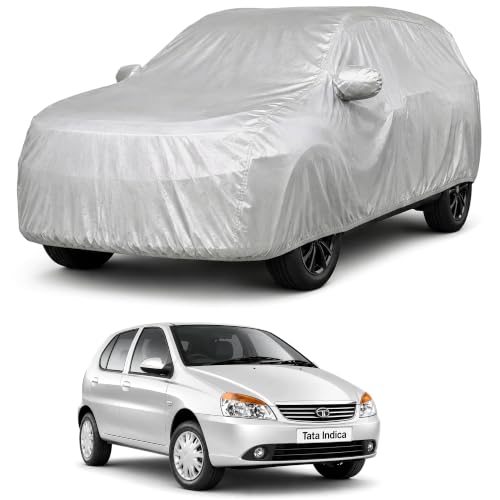 Image of Autofact Car Body Cover Compatible with Indica | Custom Fit Car Cover | 100% Water-Resistant| Triple-Stitched Lightweight Fabric | Dustproof | Indoor & Outdoor Use | Elastic Bottom