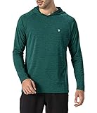 donhobo Sportsweatshirts für Herren Kapuzenpullover Dünner Baseball-Sweatshirt Langarm T-Shirt Gym Hoodies (Grün, 2XL)