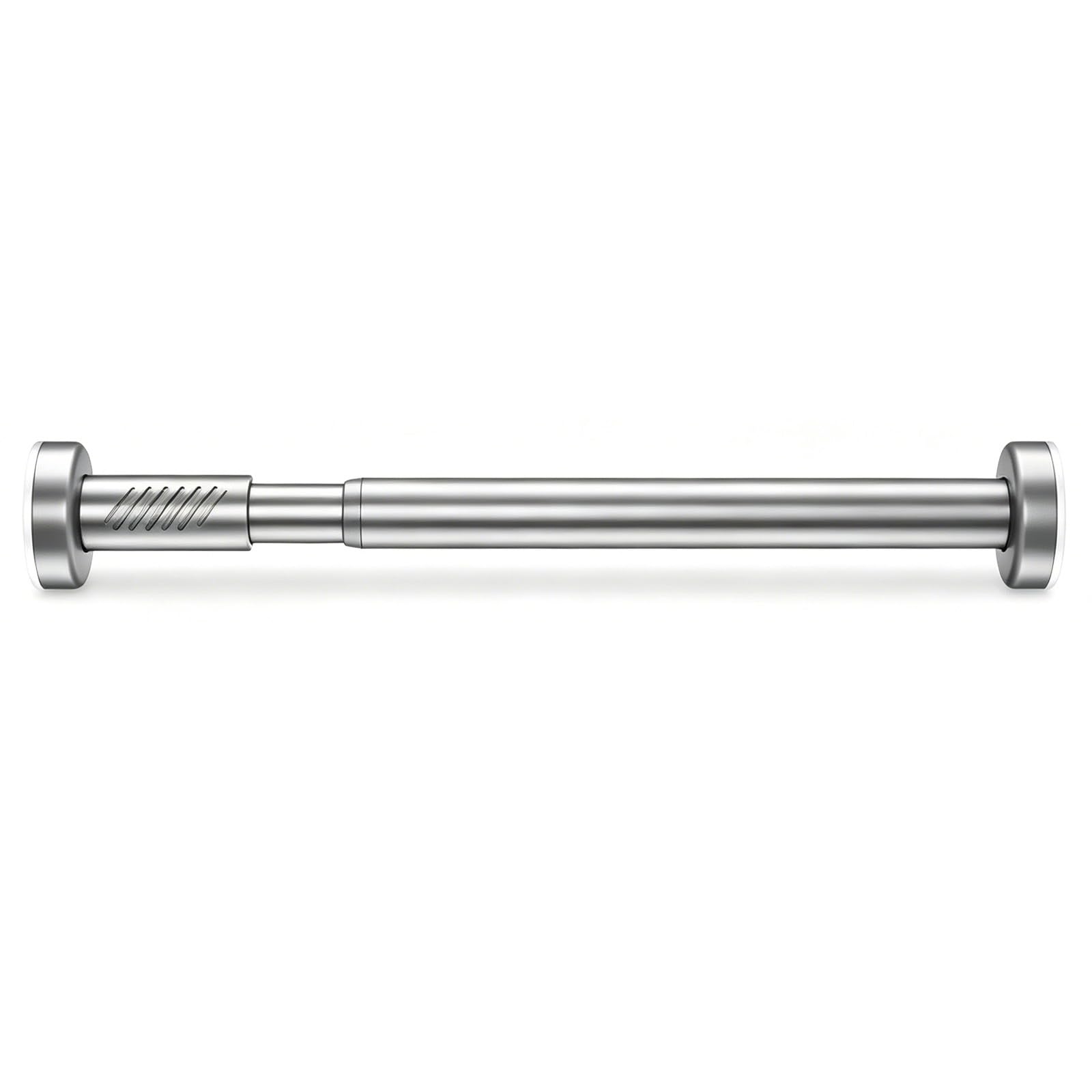 Vorhangstange Klemmstange 35–260 cm für Alle Wandarten Duschvorhangstange Ohne Bohren für Kleiderschrank, Badezimmer, Waschküche und Wohnmobil(Silver,140-260cm/55-102in)