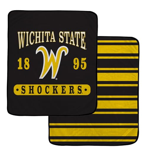 Pegasus Sports NCAA Wichita State Shockers Varsity Plaque 2 Sided Blanket
