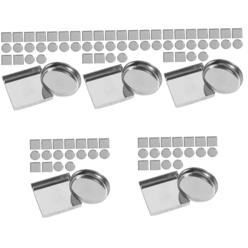 WEKADRIN 150pcs Empty Eyeshadow Metal Pans Accessories Blusher Eye Shadow Containers Lightweight Portable for Travel for Makeup Artists Beauty Enthusiasts