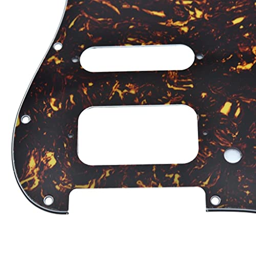 Image of Dopro 11-Hole Strat HSS Guitar Pickguard 2-Screw Humbucking Pickup Mount for American FD Stratocaster Dark Tortoise
