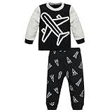 ✈ Materiale: Realizzati in cotone di alta qualità e traspirante, questi bambino 2 pezzi pigiama set con design di aeroplano sono confortevoli e morbidi, perfetti per una buona notte di sonno
