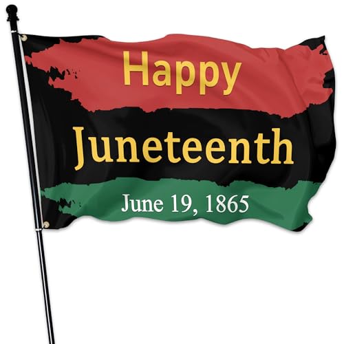 Happy Juneteenth Flag 3x5 Ft Double Sided Black History Month Flag for Outside House Indoor Yard Outdoor Banner Poster Decoration