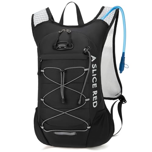 Hydration Backpack, Running Water Backpack with 2L Bladder, Hydro Water Daypack for Men Women Cycling Hiking Rave