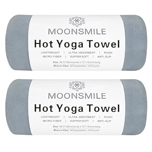 2 Pack Hot Yoga Mat Towels for Hot Yoga Non Slip,Ultra-Absorbent,Yoga Essentials for Women and Men,Soft Suede Microfiber Hot Yoga Mat Towels, Pilates Towels