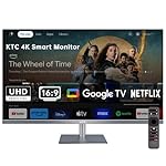 32 Inch 4K Smart Monitor, Google TV System UHD (3840x 2160) Smart TV with Speakers, Netflix Licensed, Type-C 65W PD, WirelessDisplay, HDR, Bluetooth, Hey Google Voice Remot, VESA Support, A32Q8