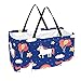 Borsa per la spesa, riutilizzabile, grande cestino della spesa, borsa da 50 l, con simpatici palloncini a forma di unicorno e stelle