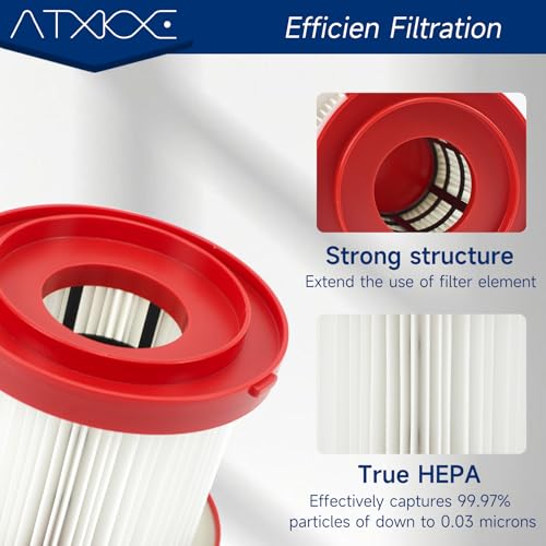 49-90-1900 Replacement HEPA Filter Compatible With Milwaukee Shop Vac Filter,m18 vacuum filter,0880-20,0780-20,4 pack - Thumbnail 4