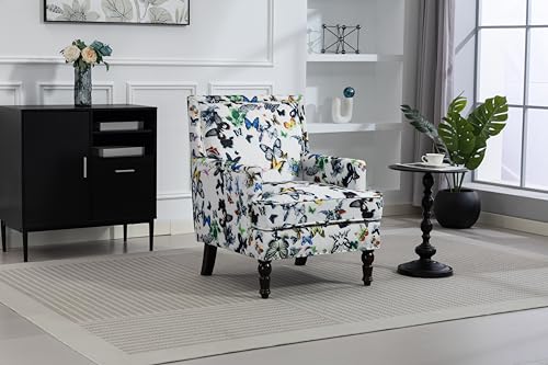 Sillón vintage lino elegante blanco miniatura 1