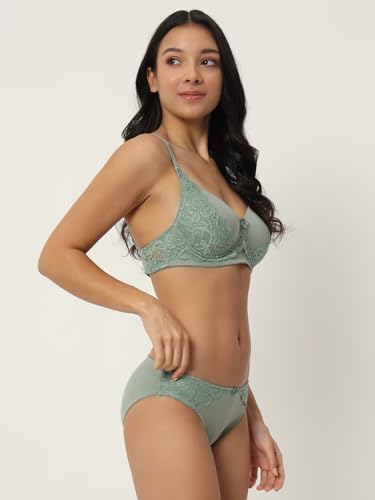 Image of Full Coverage Comfortable Wireless Padded Bra and Hot Panty Set for Women's and Girls