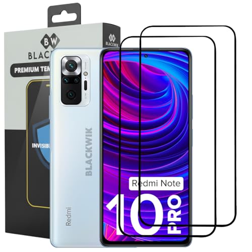 Image of Blackwik Tempered Glass for Redmi Note 10 Pro /Note 10 Pro Max /Poco F3 / Redmi K40 / Redmi K40 Pro /Redmi K40 Pro Plus with Edge-To-Edge Coverage | Easy Installation Kit (Black) (Pack Of 2)