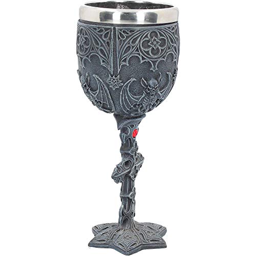 Nemesis Now Vampires Goblet 18.8cm Black, Resin w/stainless steel insert, One Size - Image 4