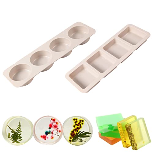 Moule Savon, Moule à Savon en Silicone, Moulle a Savon Fait Maison, Soap Mold, Fournitures de Fabrication de Savon Moule de Cuisson Doux Antiadhésif pour Muffins à Cupcakes, Fait Maison Artisanat