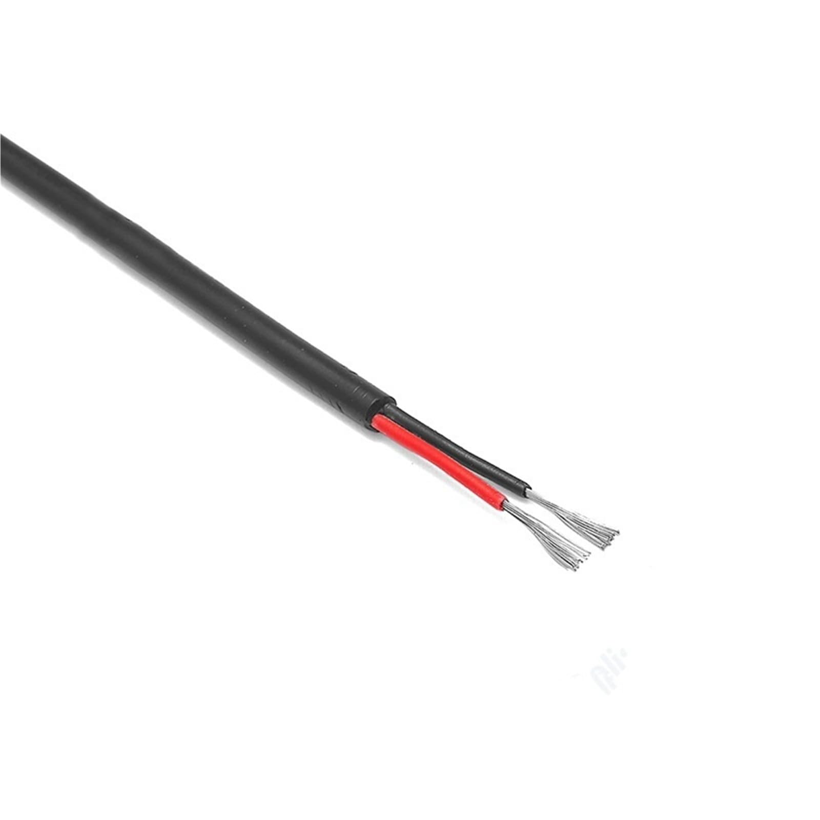 Cable de audio electrónico de 2 pines UL2464 de 20 metros con revestimiento de PVC resistente al calor for lámparas de bicicleta y aplicaciones eléctricas Conectores(16AWG)