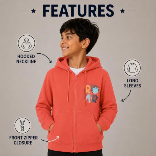 Image of The Mom Store Winter Jackets for Kids | Cute Sweatshirt and Cool Hoodies for Baby Boy and Baby Girls | with Zippers | Hoodie Cap