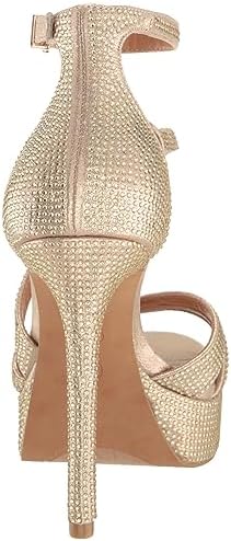 Jessica Simpson Women's Shyremin Ankle Strap Platform Sandal Wedge, Champagne, 8 | Image 2