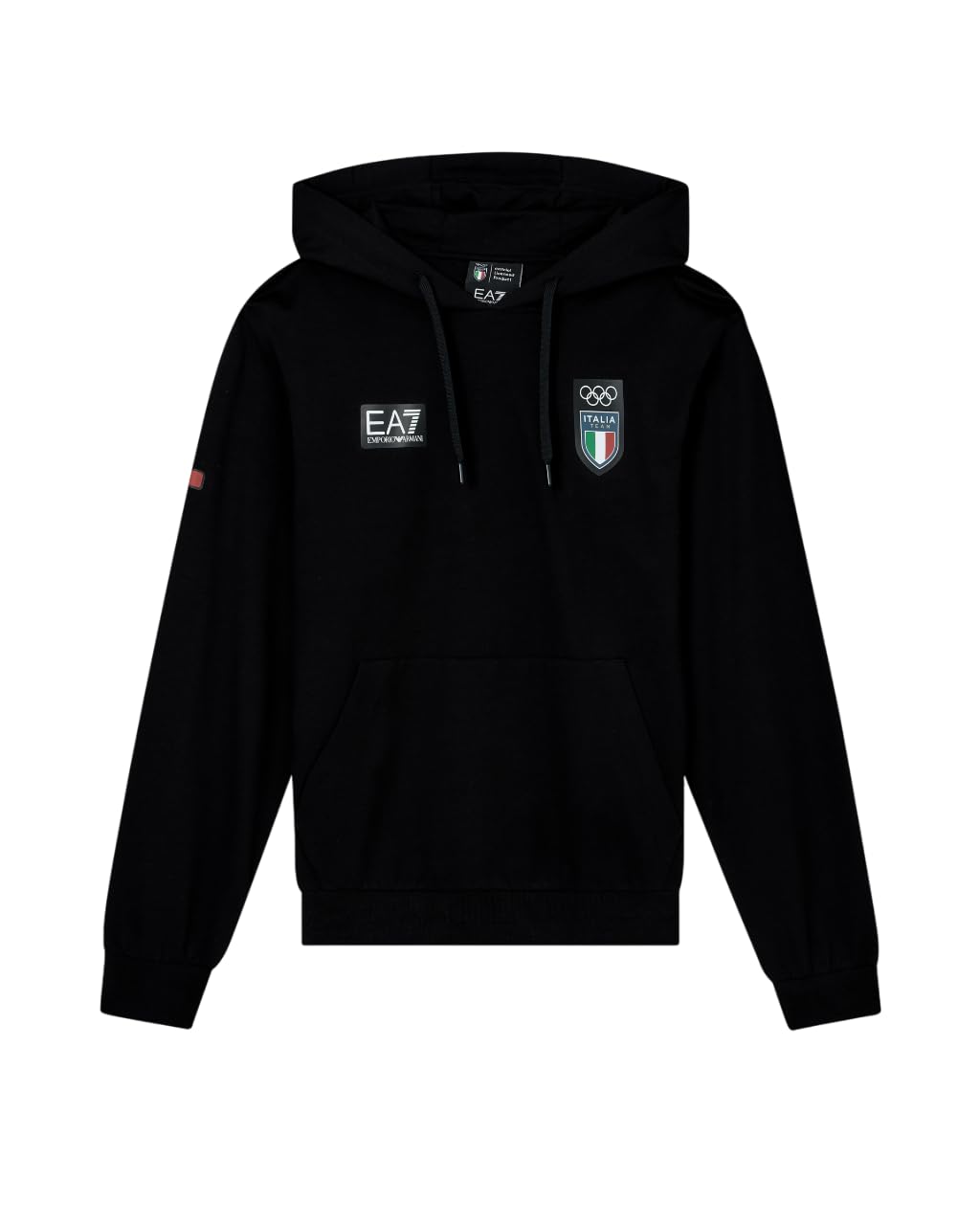 Emporio Armani EA7 Italia Team Olimpiada 2026, bluza z kapturem unisex z bawełny, 7X000553
