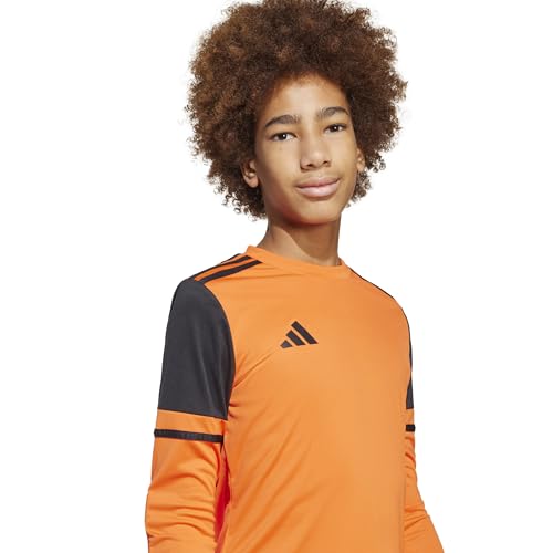 Adidas Unisex Kids SQUADRA25 Goalkeeper Jersey Long Sleeve Kids, Semi Impact Orange/Black, 11-12 Years