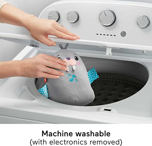Fisher-Price Infant Sound Machine Chill Vibes Walrus Soother Plush Baby Toy With Music Vibrations & Customizable Settings #TOP4