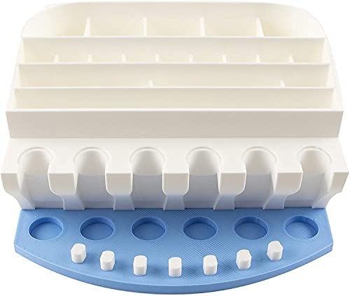 Image of Organizer for Cricut Tools and Accessories Blade Holder Caddy,Storage Compatible with Cricut Maker Blades /QuickSwap Tip /Explore DeepCut Blade(Blue)