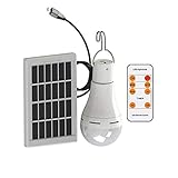 2 Mezzi di ricarica: la lampada tenda portatile supporta sia il pannello solare che la ricarica USB, la lampada a sospensione bulit-in una batteria da 850mA, funzionerà per oltre 4 ore ininterrottamente, sarà una grande lampada da escursionismo da portare fuori