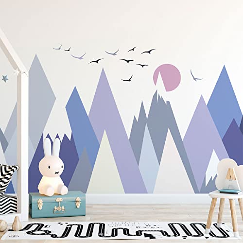 Stickers enfant montagnes scandinaves pour créer une chambre bébé cocooning