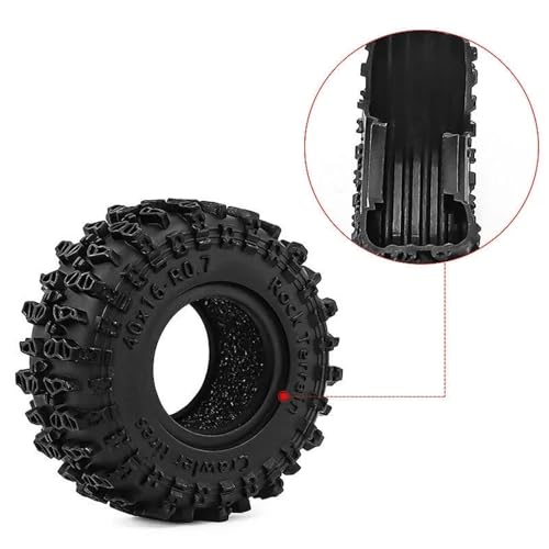 Pneus Axial SCX30 souples 40x16mm anti-glisse avec inserts - 3