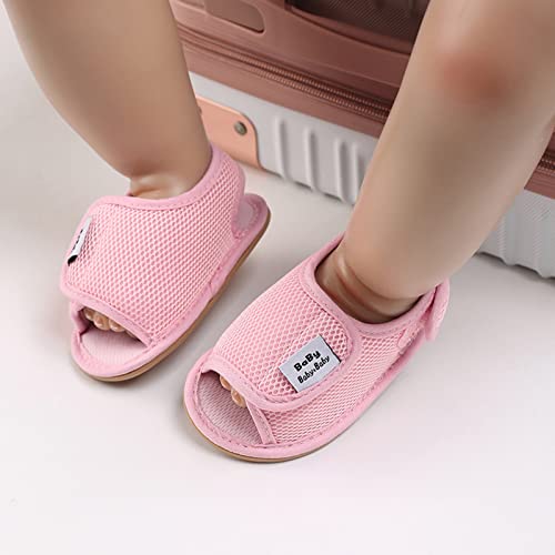Baby Girls Boys Sandals Infant Toddler Shoes First Walkers Prewalkers Mesh Soft Sole Sneakers Casual (Pink, 6 Toddler)4