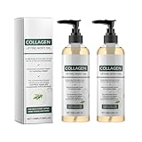 Collagen Lifting Body Oil, Körperöl Straffend mit Rosmarinblattextrakt, Feuchtigkeits, Pflegend Hautöl, Massageöl zur Verbesserung der Hautelastizität, Reduziert Feine Linien (2PC)