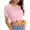 Oversized Shirts for Women Short Sleeve Crew Neck T Shirts Loose Fit Boyfriend Tee Ladies Clothes Summer Party Tees Plus Size S-5Xl Light Pink XL #1