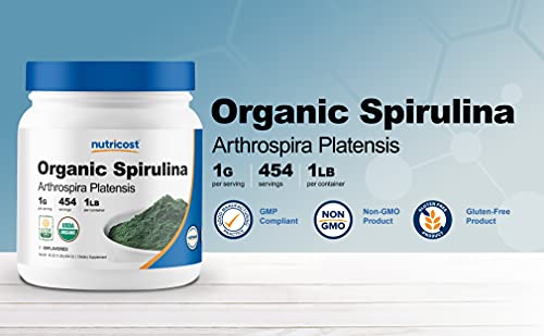 Nutricost-Organic-Spirulina-Powder-454-Grams-1LB-1g-Per-Serving-454-Servings