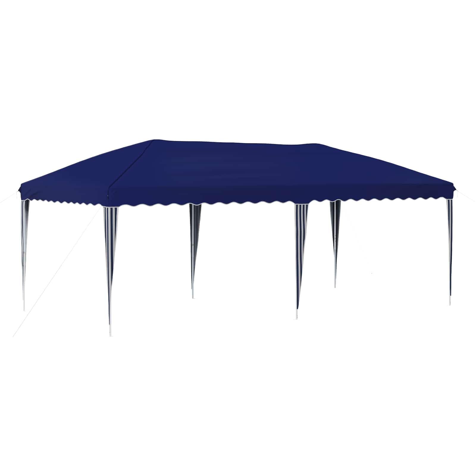 Tienda de campaña para fiestas, 575 x 290 x 245 cm, color azul, para jardín, fiesta, festival, boda