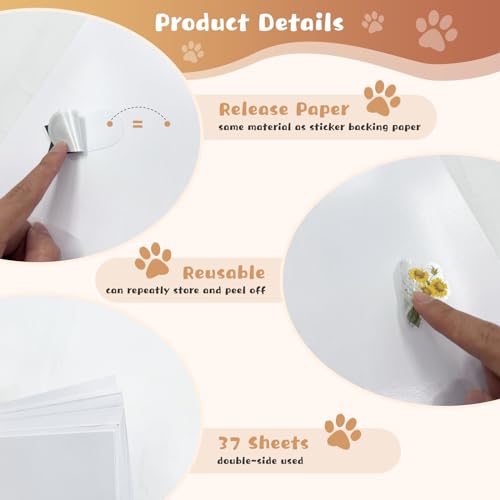 Álbum reutilizable para coleccionar pegatinas para adultos, 37 hojas de papel liberador | Cuaderno en blanco A5 sin usar para almacenamiento y organización de pegatinas, ideal para journaling, planificación y scrapbooking miniatura 2