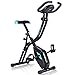 ANCHEER Bicicleta Estática Plegable Bicicleta de Ejercicio 10 Niveles de Resistencia Magnética, con App, Soporte para Tableta Capacidad de Peso:120kg (Negro Nueva)