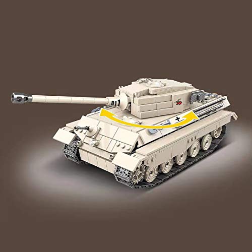 12che Panzer Spielzeug Set, 978 Stücke Tiger Panzer Modellbausatz für Kinder und Erwachsene Kompatibel mit Lego – Bild 3