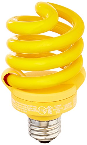 TCP CFL 75W Equivalent, Full SpringLamp Yellow Spiral Light Bulb, Bug Light