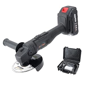 KATSU FIT-BAT 21V Draadloze haakse slijper met batterij en oplader, 115mm 125mm Compact Size Draadloze Elektrische Haakse Slijper voor Snijden Slijpen en Polijsten 102603
