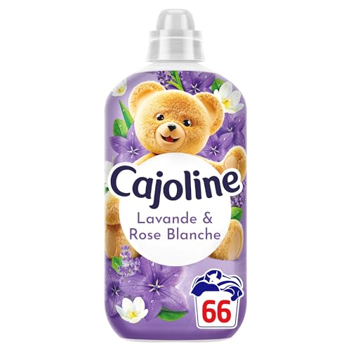 Cajoline Adoucissant linge liquide Lavande & Rose Blanche Créations parfum et fraîcheur 66 lavages 1,386L