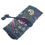 Motif brodé élégant : ce à bijoux arbore un design brodé raffiné qui le rangement de vos bijoux tout en s’harmonisant avec différents styles de décoration. pochette à bijoux, organisateur de bijoux