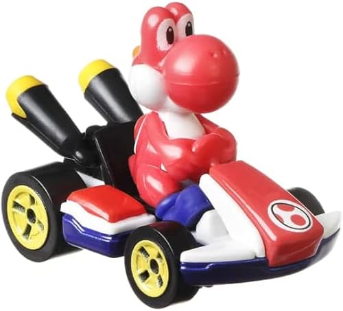 Miniatura 2 de DieCast Hotwheels Mario Kart Red Yoshi Standard Kart - Toty Winner 2021