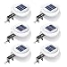 DBF Outdoor Solar Gutter Lights【Upgraded Version】Solar Fence Post Lights Wall Mount Decorative Deck Lighting Auto On/Off Solar Landscape Lights for Eaves Yard Garden Highlight Gate (Pack of 6)
