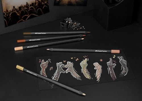 Image of Faber-Castell Black Edition Skin Tone Colored Pencils, 12 Count